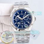9F Factory Luxury Clone Vacheron Constantin Overseas Dual Time Men's 42mm Blue Steel Watch 